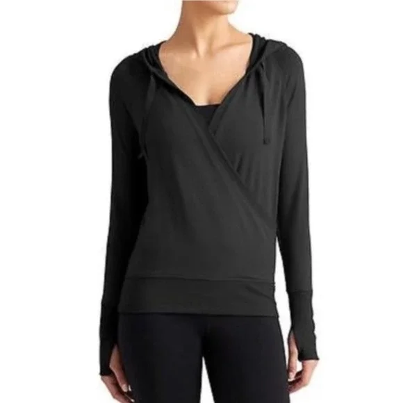 Athleta Black Wrap Hoodie - Picture 1 of 8